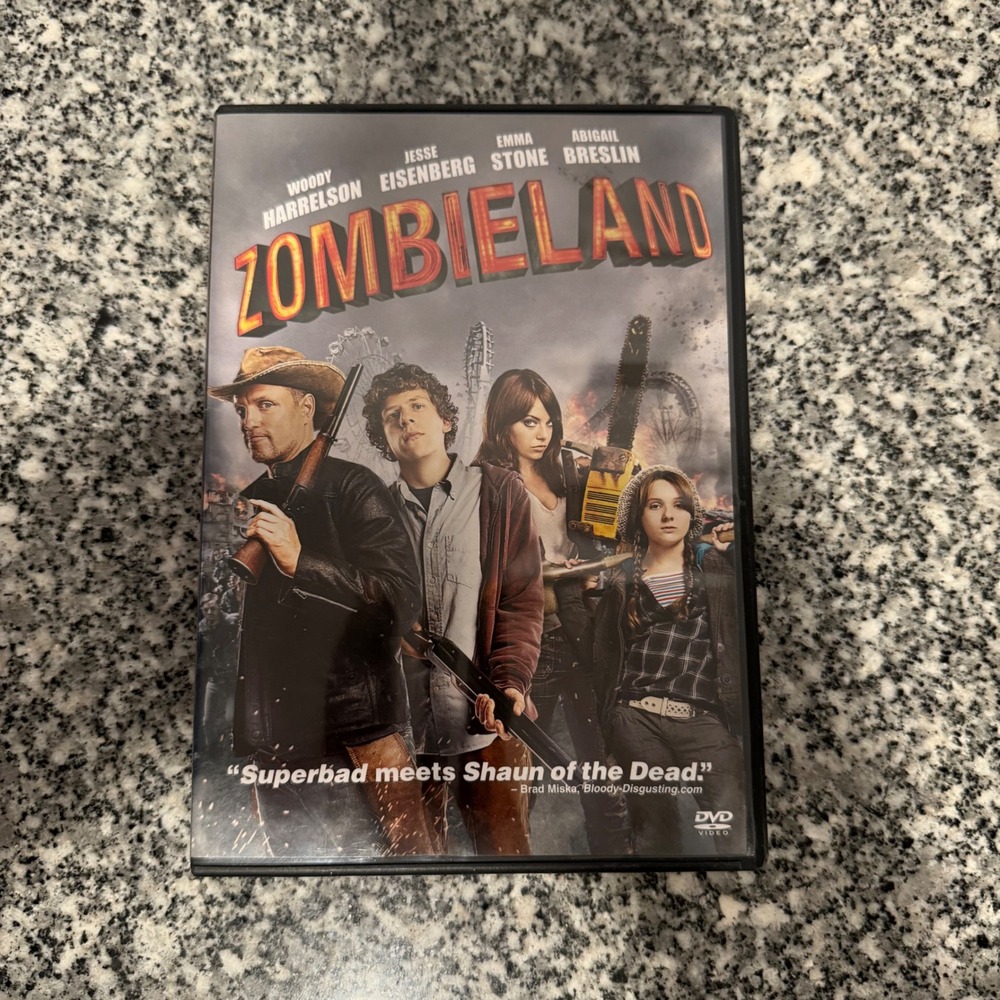 Zombieland DVD‎ Movie Woody Harrelson Jesse Eisenberg Abigail Breslin